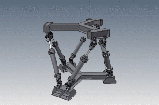 并联机器人octahedral-hexapod-mechanism-parallel-robot INV STP IGS STL缩略图